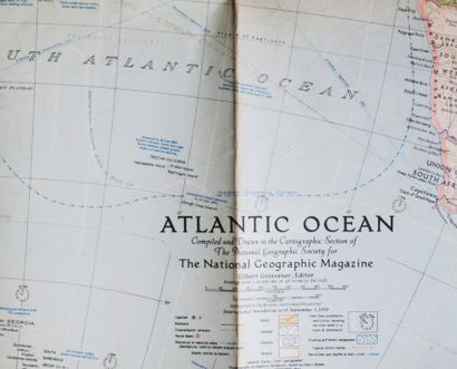 null MAP OF THE ATLANTIC OCEAN - "Atlantic Ocean, Compiled and drawn in the Cartographic...