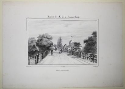 null LA REUNION - A. ROUSSIN - "Quartier Sainte-Suzanne". 1849. Original lithograph...