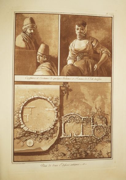 null MALTA - HOUËL - Meeting of 4 PLATES. Titles: 1-"Headdresses and costumes of...
