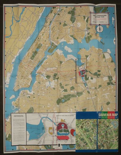 null UNITED STATES - NEW YORK - Reunion of 2 TOURIST MAPS. 1- "Map of New York City...