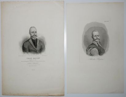 null POLAND - 2 PORTRAITS by Thadée REYTEN. 19th century. Two engravings, one by...