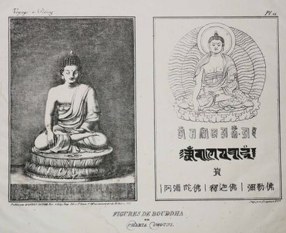 null CHINE - "Figures de BOUDDHA ou CHAKIA MOUNI". 1826. Lithographie. Papier vélin....