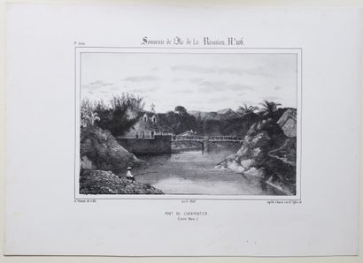 null LA REUNION - A. ROUSSIN & POTEMONT - "Pont du Charpentier (SAINTE-MARIE)". Avril...