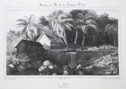 null LA REUNION - A. ROUSSIN - "La Source (SAINT-DENIS)". Juillet 1849. Lithographié...