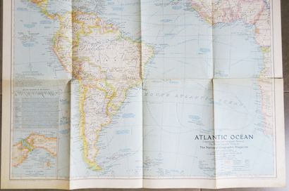 null CARTE de L'OCÉAN ATLANTIQUE - "Atlantic Ocean, Compiled and drawn in the Cartographic...