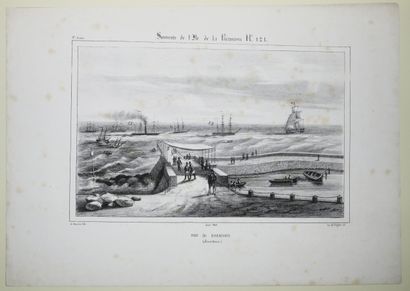 null LA REUNION - A. ROUSSIN - "PONT du BARACHOIS (SAINT-DENIS)". 1849. Lithographie...