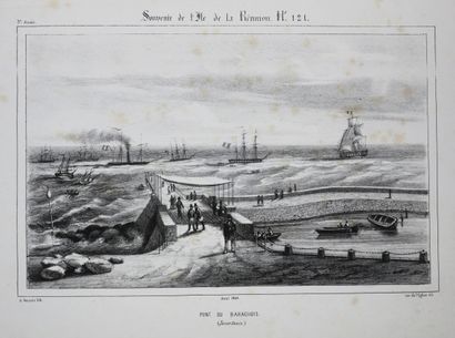 null LA REUNION - A. ROUSSIN - "PONT du BARACHOIS (SAINT-DENIS)". 1849. Lithographie...