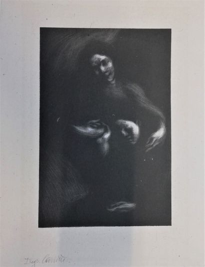 null CARRIERE Eugène Lithographie signée en bas à gauche, format 32 x 24cm