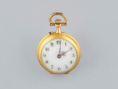 Charming collar watch with 18K yellow gold...