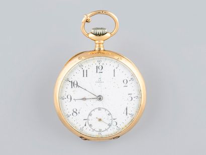 OMEGA, Pocket watch in 18K yellow gold with...