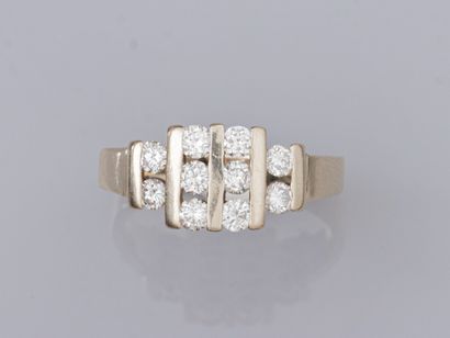 null Ring in yellow gold 585°/°°, set with brilliant-cut diamonds (approx. 0.560...