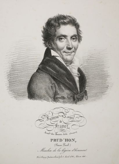 null BOILLY Julien Léopold (1796-1874 )- PORTRAIT de Pierre Paul PRUD'HON (1763-1816),...