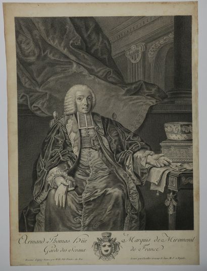 null CHEVILLET Juste (1729-c.1802) - PORTRAIT de "Armand Thomas Hüe, Marquis de MIROMENIL,...