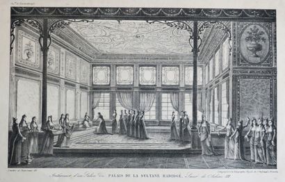 null TURKEY - "Interior of a Salon of the PALACE OF SULTANE HADIDGÉ, Sister of Selim...