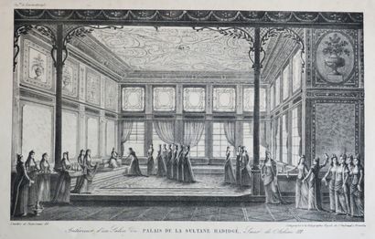 null TURQUIE - "Intérieur d'un Salon du PALAIS DE LA SULTANE HADIDGÉ, Soeur de Selim...