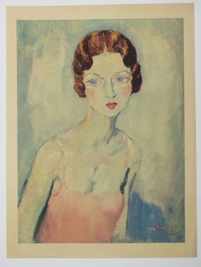 null VAN DONGEN Kees (d'après) (1877 - 1968) - "La Chemise rose". 1930. Photogravure...
