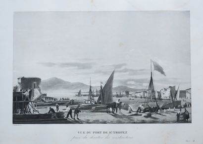 null VAR (83) - "VUE du PORT de ST TROPEZ". Entre 1823 et 1832. Dessinée et gravée...