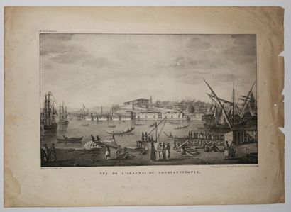 null TURKEY - "VIEW of the CONSTANTINOPLE ARSENAL". [1822-1828]. Lithograph by P....