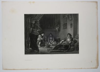 null DELACROIX Eugène (d'après) (Charenton St Maurice 1798 Paris 1863) - "Intérieur...