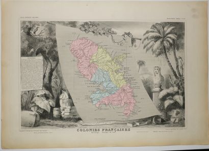 null MARTINIQUE - MAP OF "French Colonies, Martinique, South America", by Victor...