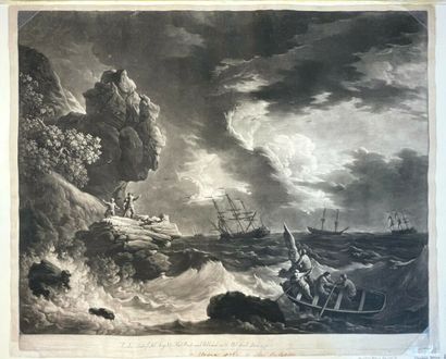 null VERNET Joseph (d'après) (Avignon 1714 Paris 1789) - " La tempête", Londres 1773....