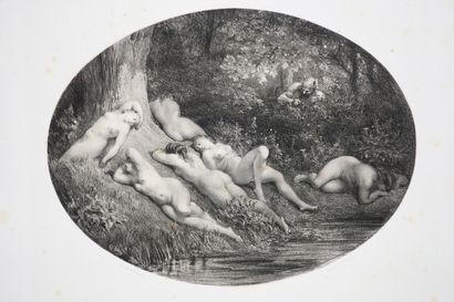null DORÉ Gustave (Strasbourg 1832 Paris 1883) - "Au fond des bois" (Nymphes et satyre)....