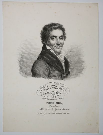 null BOILLY Julien Léopold (1796-1874 )- PORTRAIT de Pierre Paul PRUD'HON (1763-1816),...
