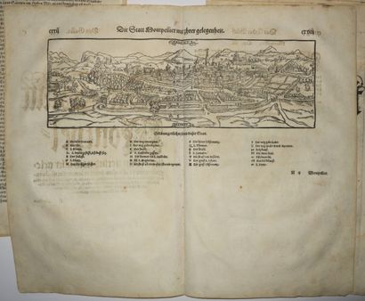 null COSMOGRAPHY - MÜNSTER Sébastien - LOT of about 30 sheets from the "COSMOGRAPHIA...
