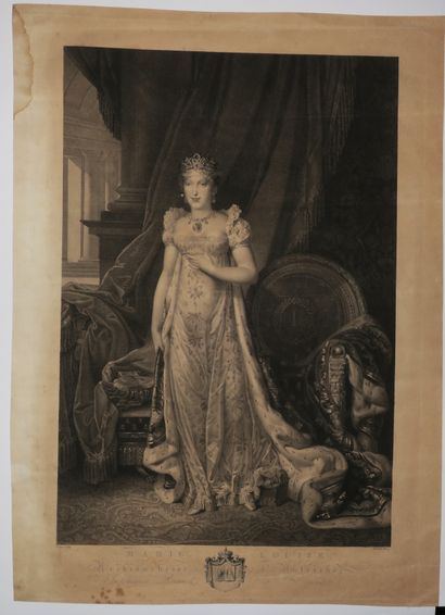 null PORTRAIT de "MARIE-LOUISE, Archiduchesse d'Autriche, IMPERATRICE, Reine et Régente"....