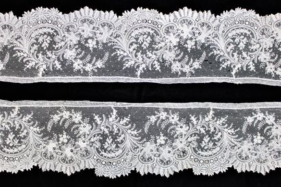 Needlepoint bridal veil, 19th century, 6m90...