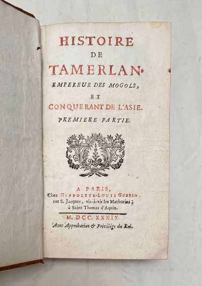 null Jean-Baptiste MARGAT de TILLY.

Histoire de Tamerlan, Empereur des Mogols et...