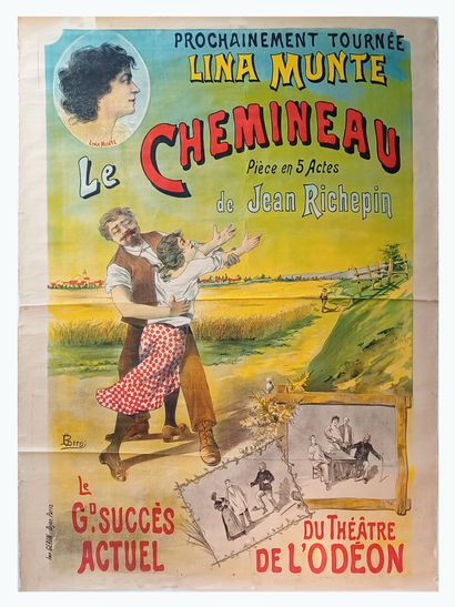 null SERNI, P. - [ Lina MUNTE "Le Chemineau" ] France. Affiche réalisée pour la pièce...