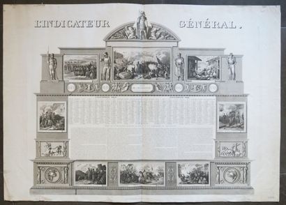 null L'INDICATEUR GENERAL, CALENDRIER de 1840-1841. Gravé par Houiste et imprimé...