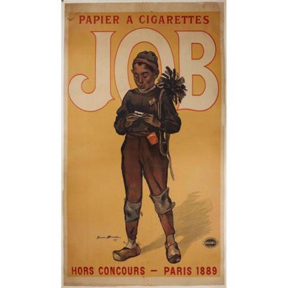 null BOUISSET, F. - [ Papier a cigarette JOB ] Paris, Affiches Camis, 1895. Grande...