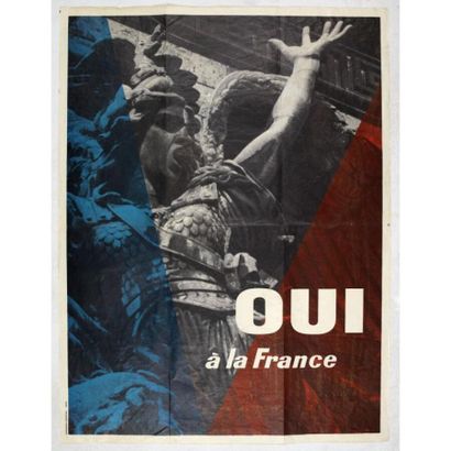 null IMPRIMERIE MARECHAL - [ Oui à La France] Paris, 1968. Affiche Gauliste contre...