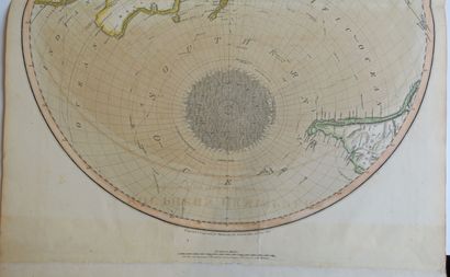 null CARTE du PÔLE SUD - "SOUTHERN HEMISPHERE projected on the Plane of the Horizon...