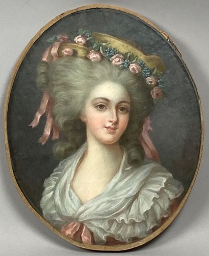 null VIGEE - LE BRUN Elisabeth (Dans le Goût de) 1755 1842. Portrait de jeune femme...