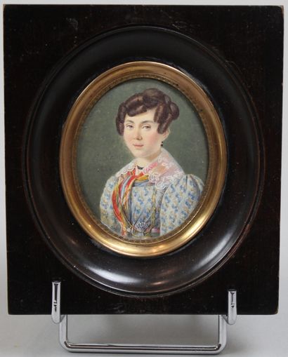 null PATU Hélène. Active dans le premier tiers du XIXe siècle. Portrait de femme...