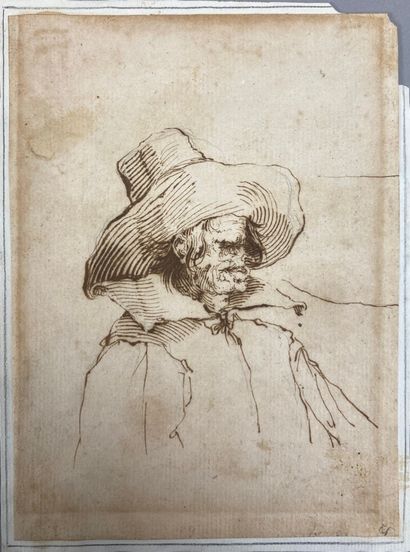 CALLOT Jacques (Ecole de) 1592 1635. Portrait...