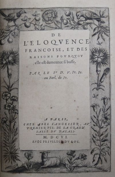 null DU VAIR (Guillaume). Recueil des harangues et traictez du Sr Du Vair, selon...