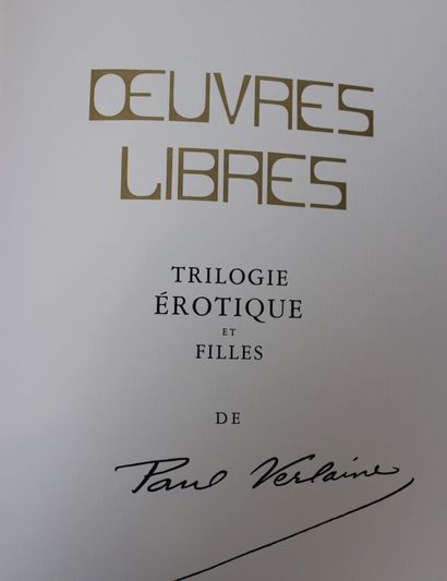 null - VERLAINE: OEuvres libres de Filles. Ill. de Jacques Pecnard. Paris, 1973;...