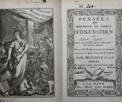 null OXENSTIRN (comte d', 1666-1733) : Pensées de Monsieur le Comte d'Oxenstirn sur...
