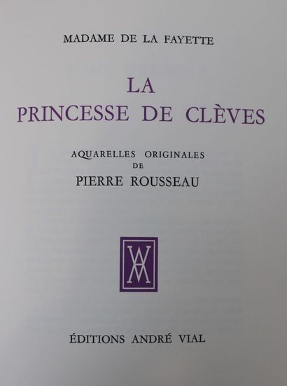 null - LA FAYETTE (Madame de): La Princesse de Clèves. Paris, A. Vial; in 4°, chagrin...
