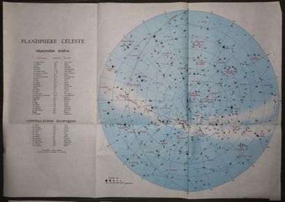null CARTES DU CIEL Extraites de l'ASTRONOMIE POPULAIRE, Camille Flammarion. 2 cartes:...