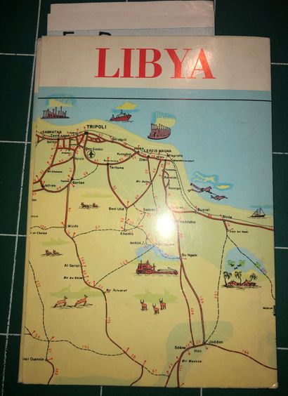 null LIBYE - "LYBIA tourist Map". XX ème. 2 cartes illustrées imprimées en couleurs....