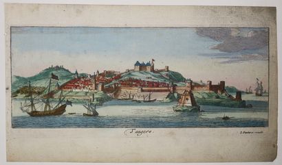 null MAROC - VUE de "TANGERE (Tanger)". c.1690. Gravé à l'eau-forte et au burin....