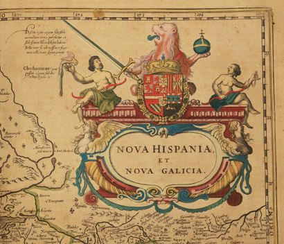 null MEXIQUE - JANSSON J. - CARTE de "NOVA HISPANIA et NOVA GALICIA". 17ème. Carte...