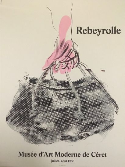 null REBEYROLLE Paul Affiche lithographie Musée d'Art modèrne de Céret 1986. Format...