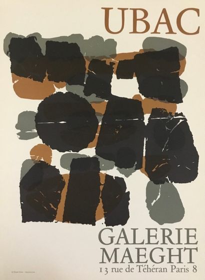 null UBAC Raoul Affiche lithographie Galerie Maeght 1966. Format 67 x 49 cm