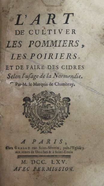 null - CHAMBRAY (marquis de) : L'Art de cultiver les pommiers, les poiriers, et de...